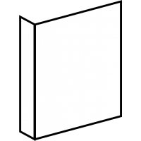 Neutrales Flaggenschild zur Befestigung an Decke oder Wand (quadratisch)