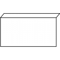 Neutral Flag Sign for Ceiling or Wall Attachment (Rectangle, Long Side Installation)