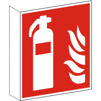 Feuerlöscher Flagge (ISO 7010) zur Wandbefestigung